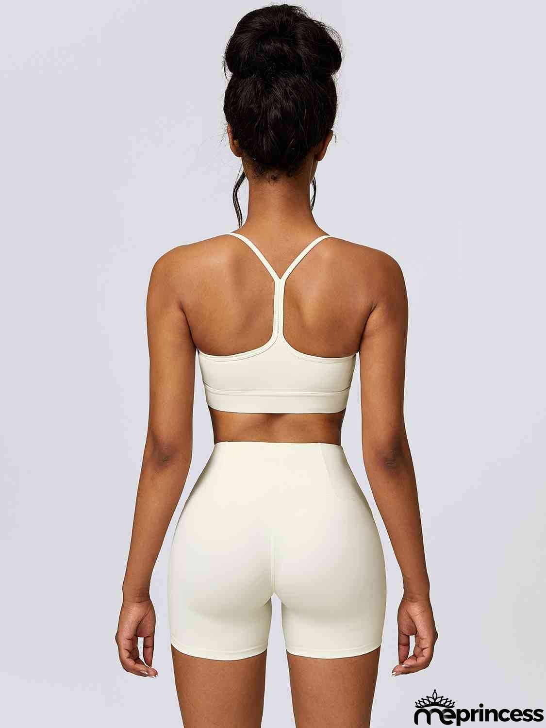Sport Bra and Wide Waistband Shorts Set