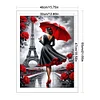 (Stamped/Counted) Woman Eiffel Tower-11CT Cross Stitch 40*55cm/15.75*21.65in