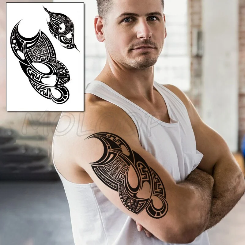 Temporary Tattoo Stickers Hands Together Peace Cross Fake Tatto Waterproof Tatoo Back Leg Arm Belly Big Size for Women Men Girl