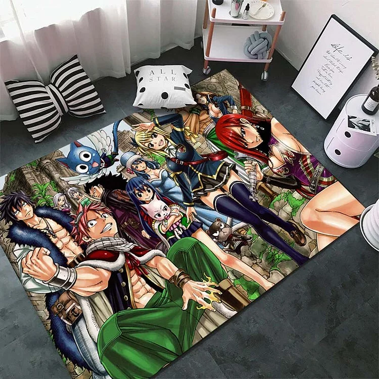 Cartoon Fairy Tale Area Rug Anime Carpet Rugs for Living Room Bedroom Sofa Kitchen Doormat Decor Kids Play Non-slip Floor Mats