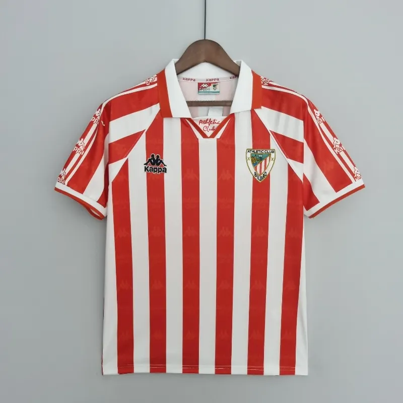 Retro 1995-97 Athletic Bilbao Soccer Jersey Home