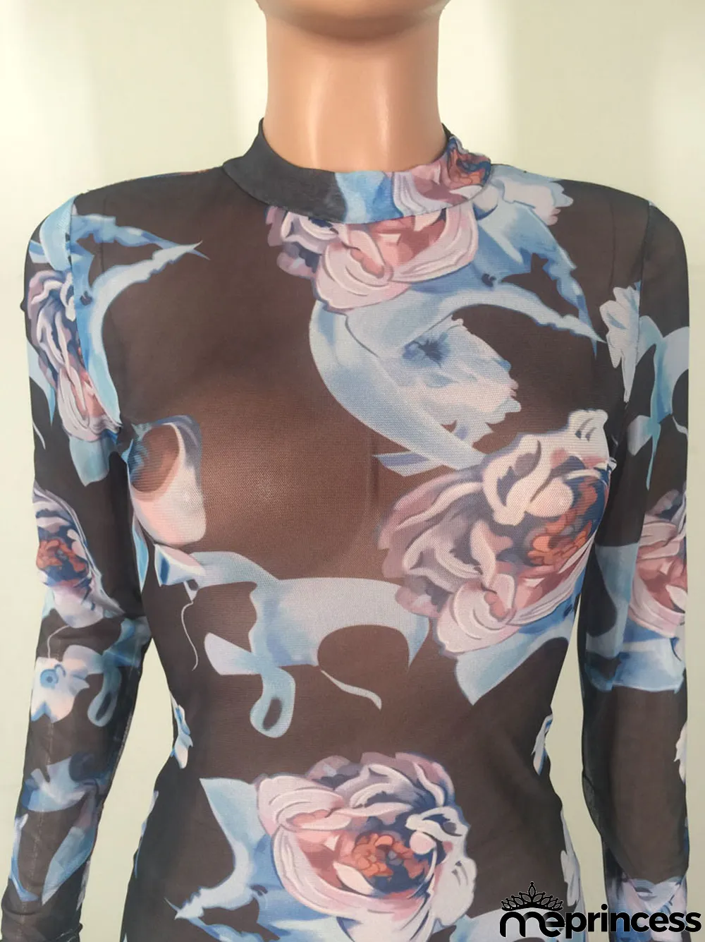 Long Flower Sexy Dress