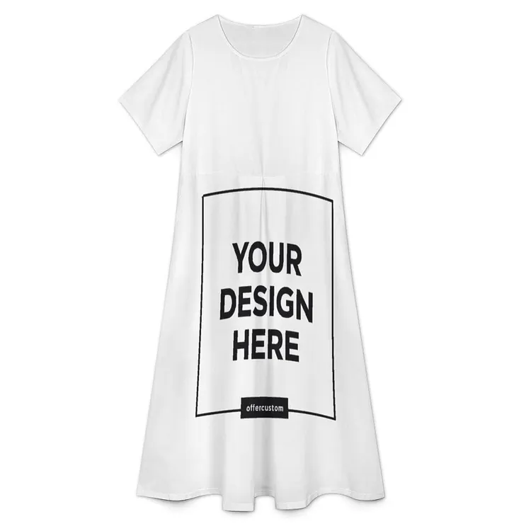 Personalized Design  Short Sleeved Long Skirt Full Print