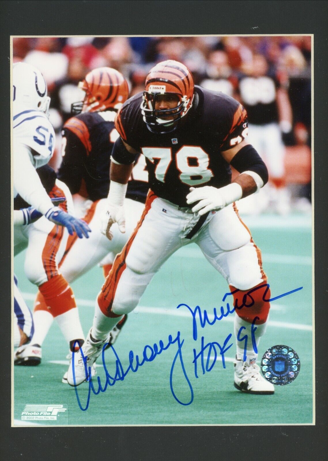 Anthony Munoz Bengals HOF Signed Autographed Matted 8x10 Glossy Photo Poster painting COA