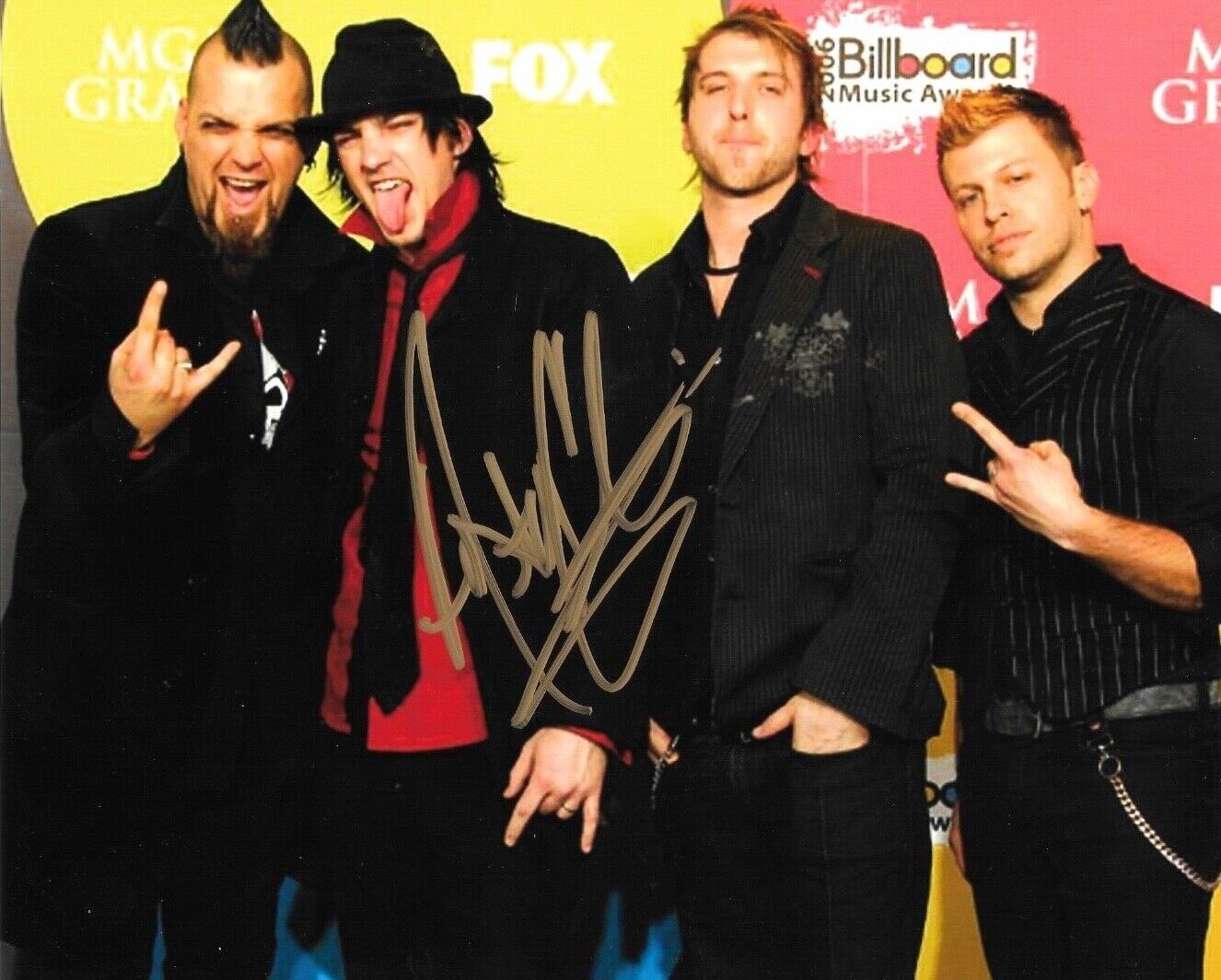 * ADAM GONTIER * signed 8x10 Photo Poster painting * THREE DAYS GRACE * SAINT ASONIA * COA * 2