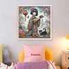 Japanese Geisha-11CT Stamped Cross Stitch 40*40cm