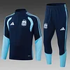 2026 Argentina Half-Pull Training Suit Royal Blue Jersey Set