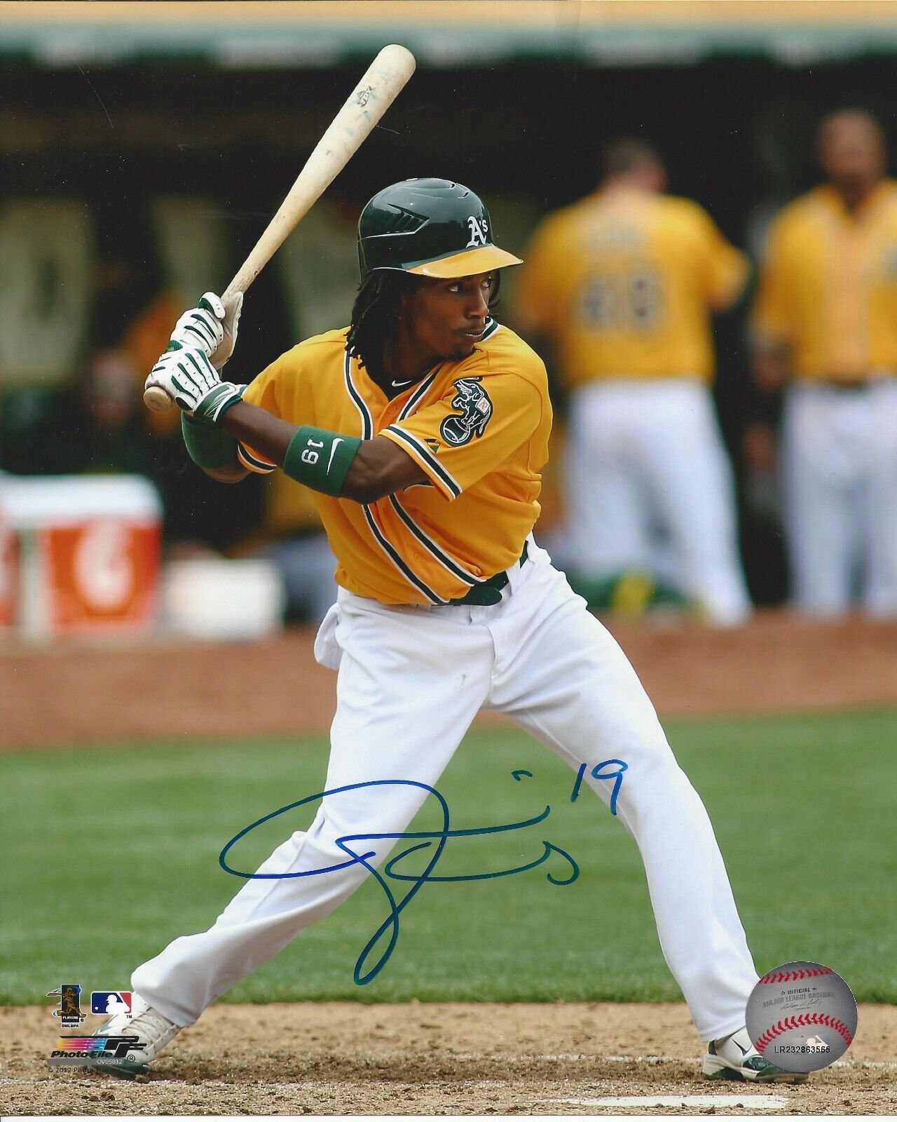 Jemile Weeks Autographed 8x10 Oakland AthleticsB388