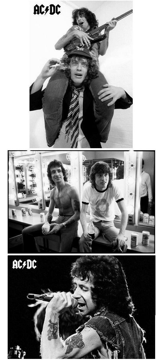 ACDC BON SCOTT & ANGUS - A3 HIGH GLOSS Photo Poster painting POSTERS - ALL 3 PRINTS +  POST