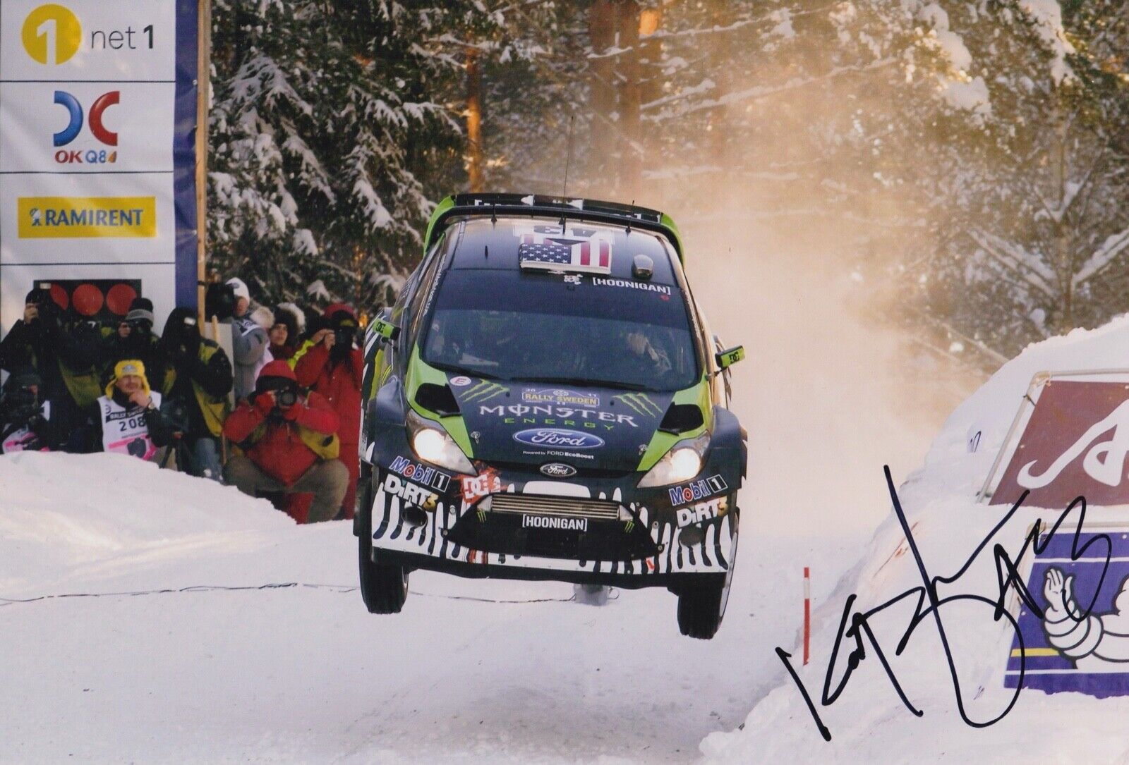 Ken Block Hand Signed 12x8 Photo Poster painting Rally Autograph Ford Fiesta