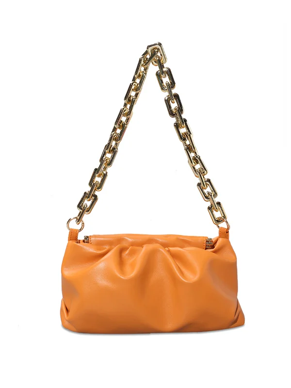 Split-Joint Pleated Chains Handbags Bags