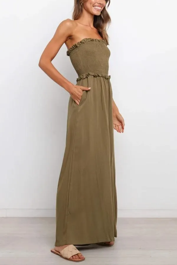 Count On Me Strapless Utility Jumpsuit