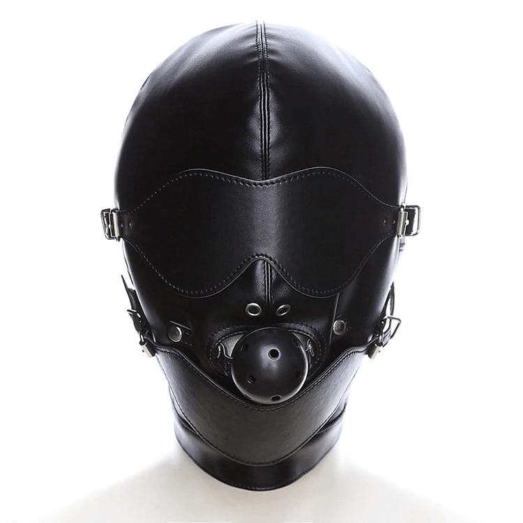 pornhint Pornhint Fetish Sex Mask Bdsm Bondage Sexy Headgear Open Mouth Gag Blindfold Leather