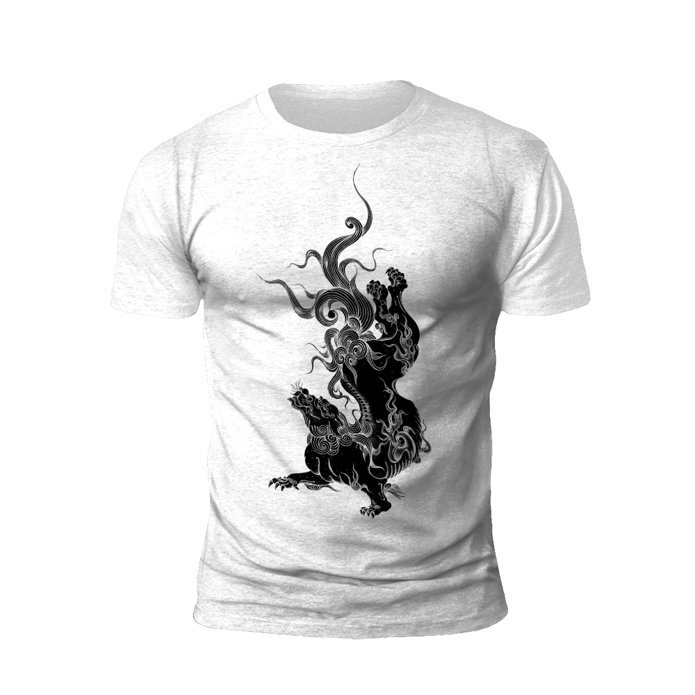 Mystic Lion Dance: Ethnic Art T-Shirt