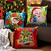 5D Mosaic Diamond Painting Pillow Case Drilling Pillow Cover Kits Xmas Home Decor