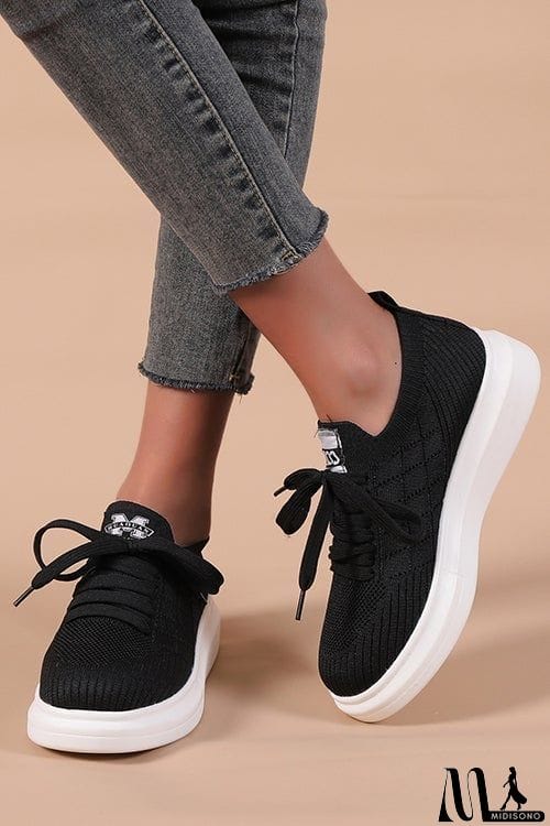 MidiSono - Knit Hole Platform Snakers