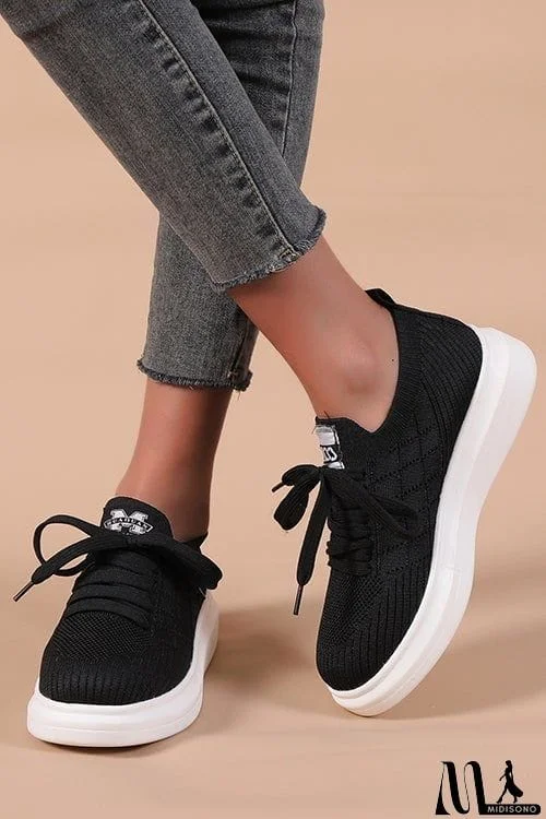MidiSono - Knit Hole Platform Snakers