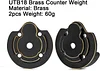 AMK 4pcs UTB18 Brass Axle Housing Covers Counter Weight for Axial RC Crawler 1/18 UTB18 Capra Unlimited Trail Buggy RTR Upgrade Part (Black)