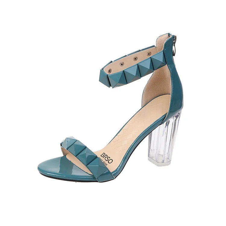 Nude Chunky Heel Sandals