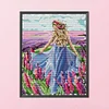(Counted/Stamped) 14CT Lavender Girl - Cross Stitch 28*34cm/11.02*13.39in(Brand)