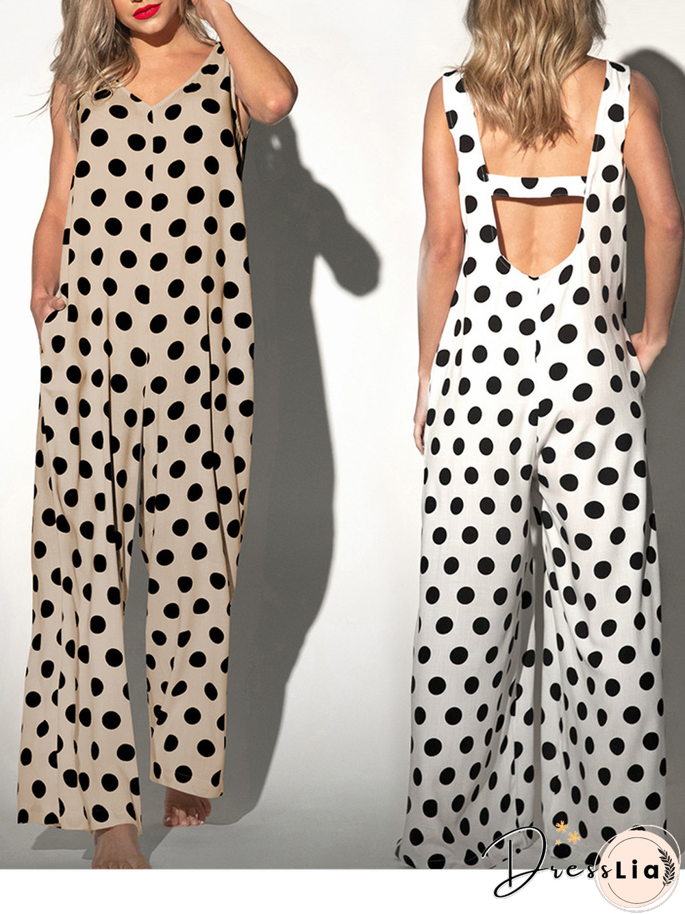 Polka Dots Vacation Jumpsuit & Romper