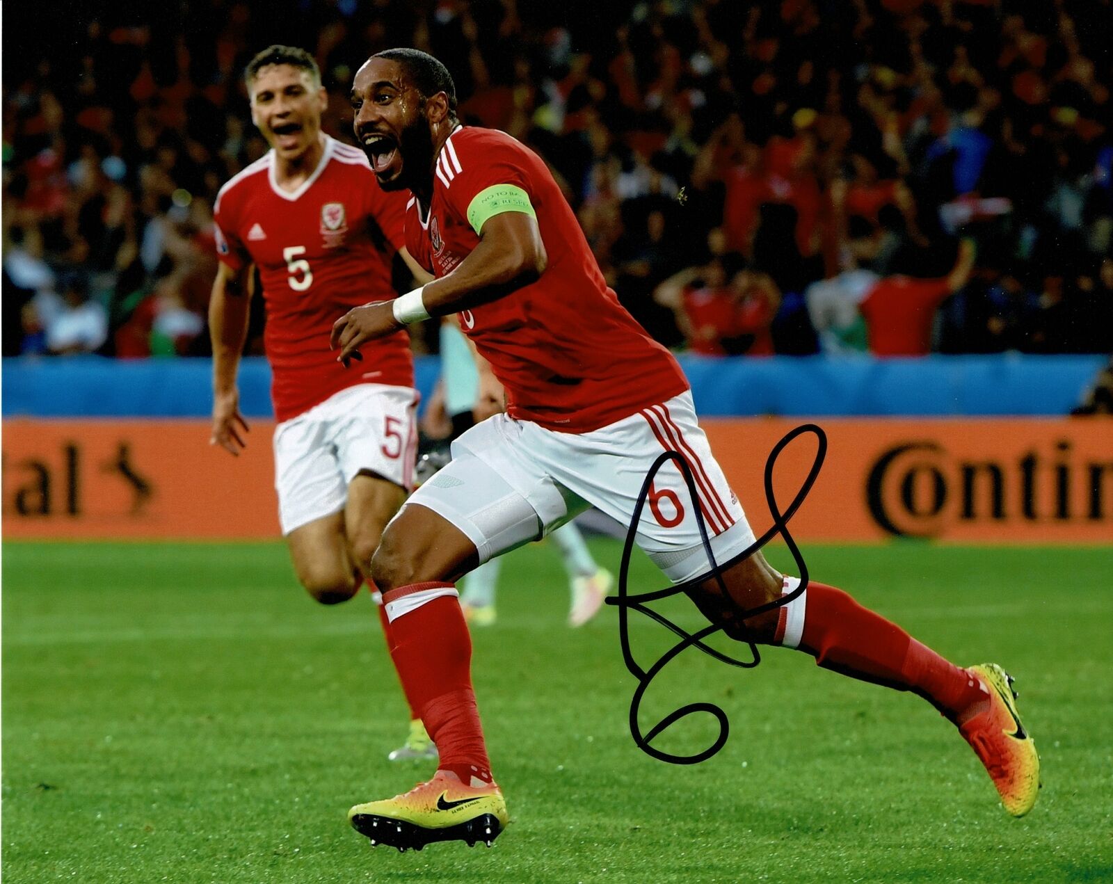 Ashley Williams Signed 10X8 Photo Poster painting Wales Euro 2016 AFTAL COA (1279)