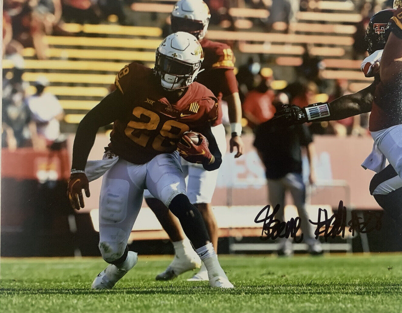 BREECE HALL HAND SIGNED 8x10 Photo Poster painting IOWA STATE FOOTBALL RB AUTOGRAPH COA