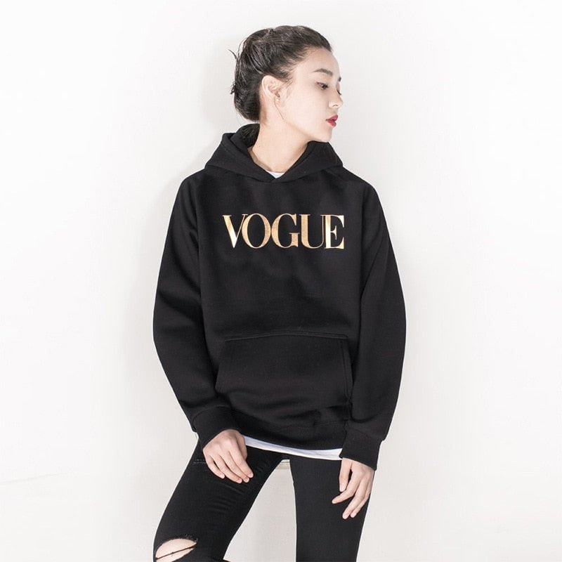 2021 New VOGUE Women Printed pullover Sweatshirt Long Sleeve pullover Hoodies Tops Autumn Winter Femme Loose pullover Hoodies