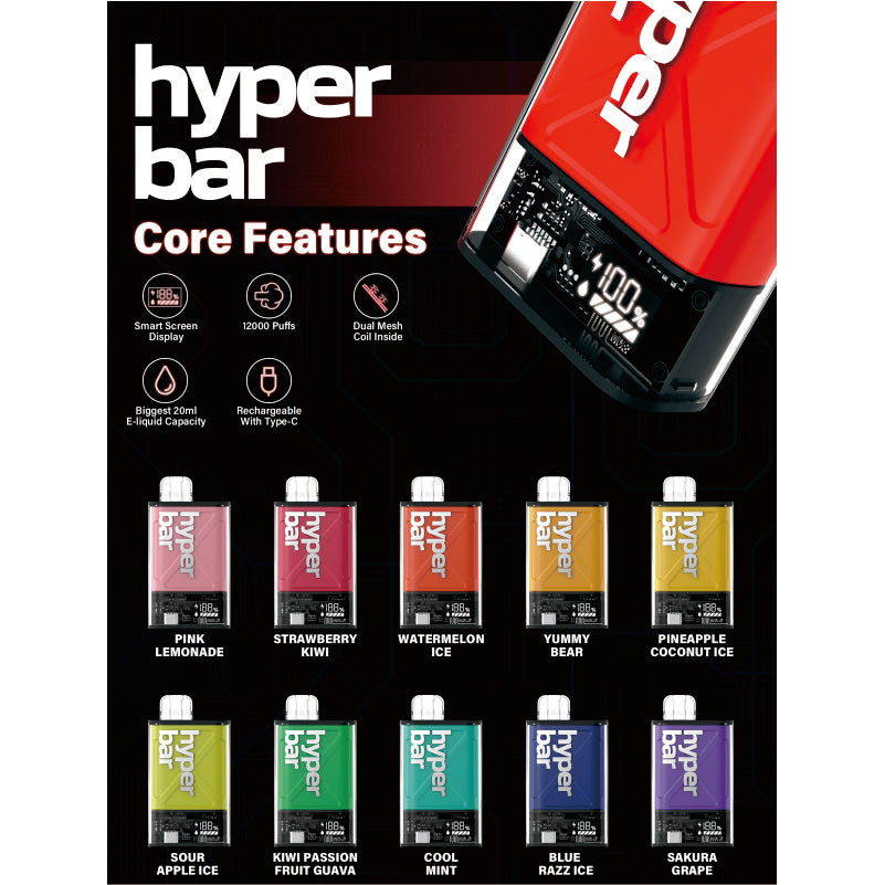 instabar Hyperbar Ultra 12000 Puffs Disposable Vape Wholesale instaBar CTYVape