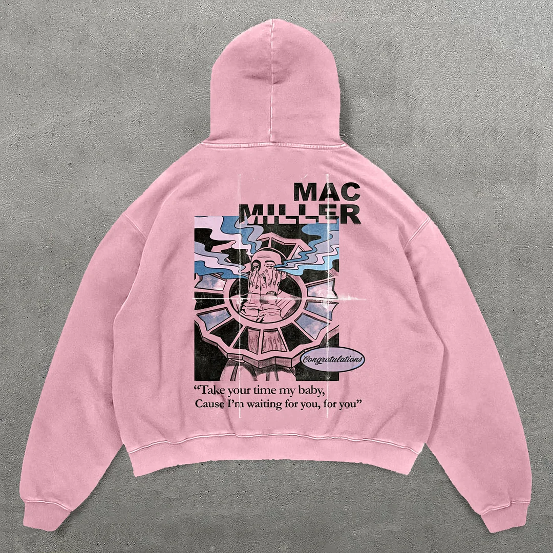 Fashion Mac Miller Print Long Sleeve Hoodies