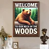 Diamond Painting-DIY Full Round Drill Forest Bear