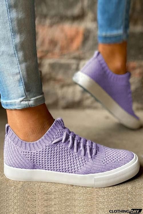 Knit Elastic Band Sneakers