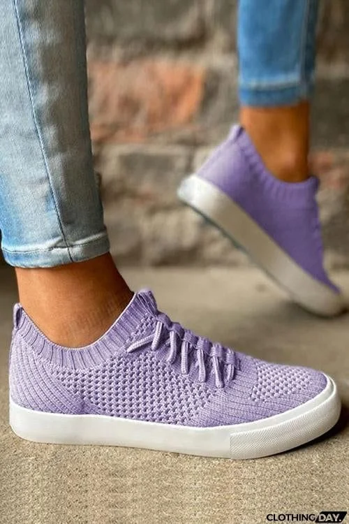 Knit Elastic Band Sneakers