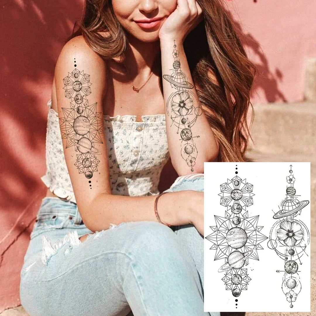 Sdrawing Henna Flower Temporary Tattoos For Women Fashion Body Art Tatoos Realistic Fake Jewelry Mandala Dreamcatcher Tattoos Sexy