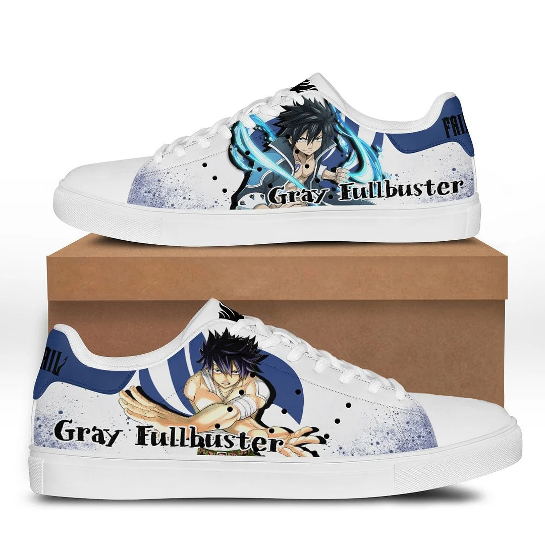 Kingofallstore - Kingofallstore - Fairy Tail Gray Fullbuster Skate Sneakers Custom Anime Shoes