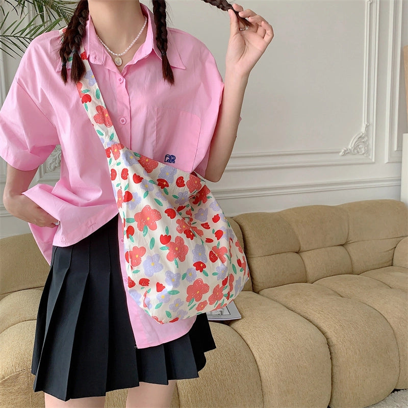 13165 Western Style Fashionable Leopard Print Crossbody Bag Large Capacity Single Shoulder Shopping Bag Fashion Canvas Bag For Women Fashion