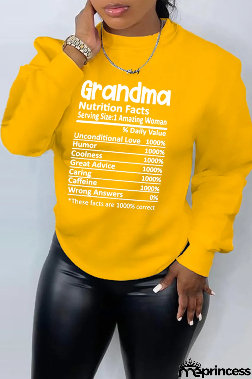 Yellow Street Print Patchwork Letter O Neck Tops