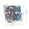 Diamond Painting-DIY Full Round Drill Girl Wolf(40*40 CM)