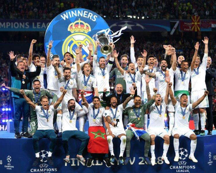 REAL MADRID 2018 Champions Soccer Glossy 8 x 10 Photo Poster painting Poster Man Cave