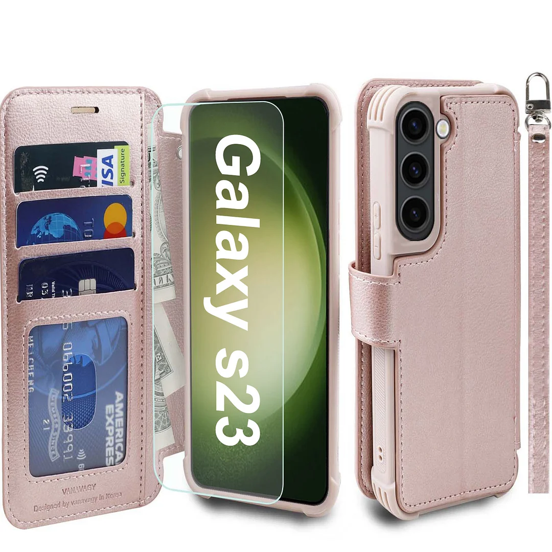 VANAVAGY Galaxy S23 5G Wallet Case