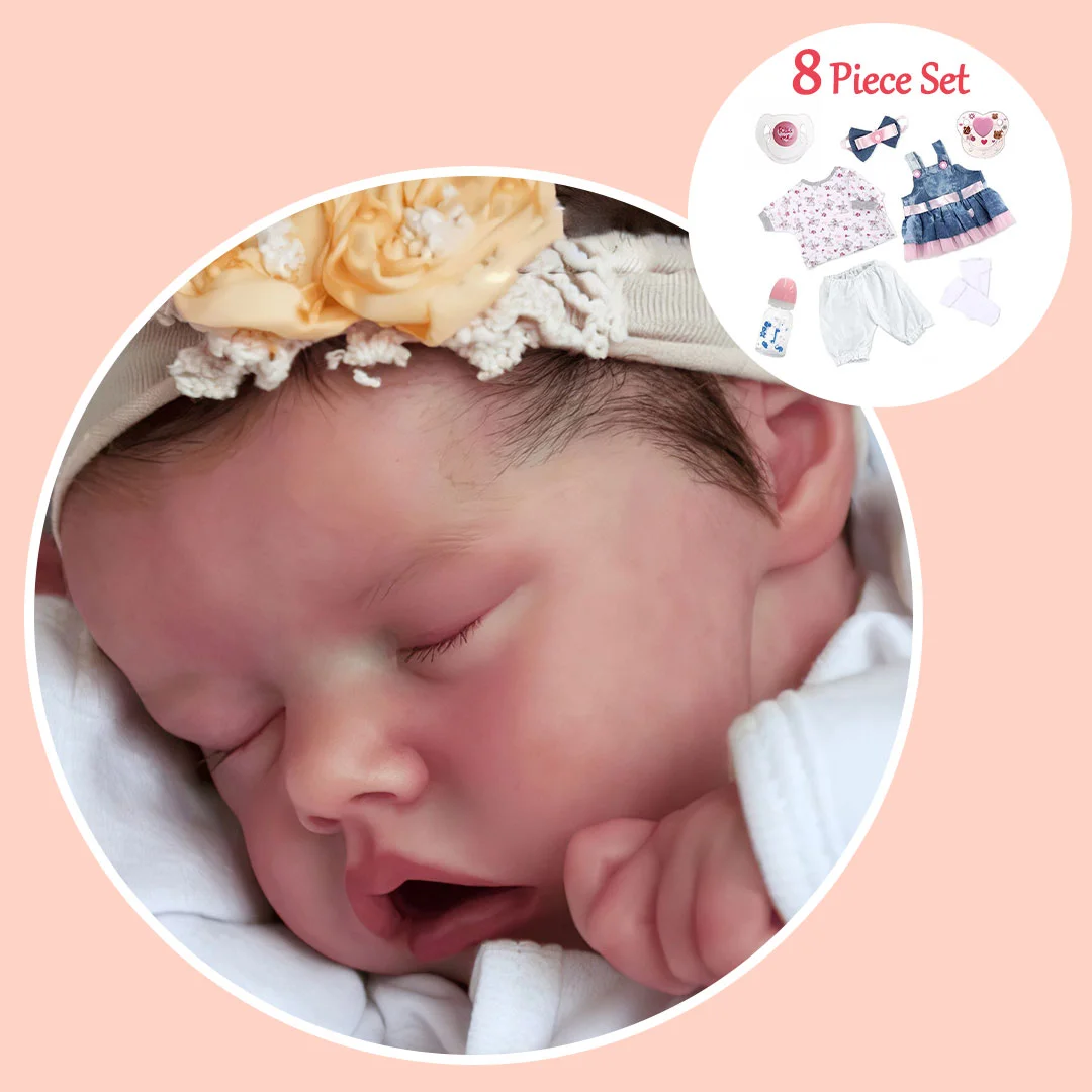 [Doll with Heartbeat & Coos]17'' Lifelike Realistic Sleeping Reborn Baby Doll Girl Kara, Beautiful Baby Gift 2024 -Creativegiftss® - [product_tag] RSAJ-Creativegiftss®