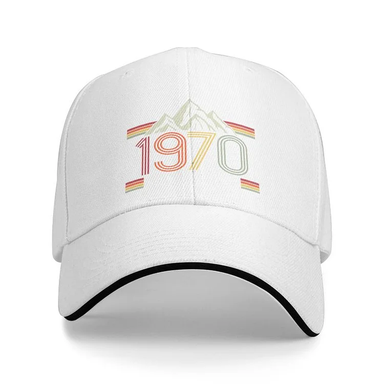 Personalized Retro 1970 Baseball Cap Outdoor Men Womens Adjustable 52th birthday gift idea Dad Hat Spring