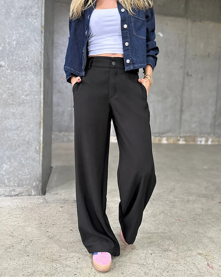 Drape Casual Suit Trousers