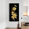 (Big Size)Golden Rose Flower - 11CT Counted Cross Stitch - 30*60cm