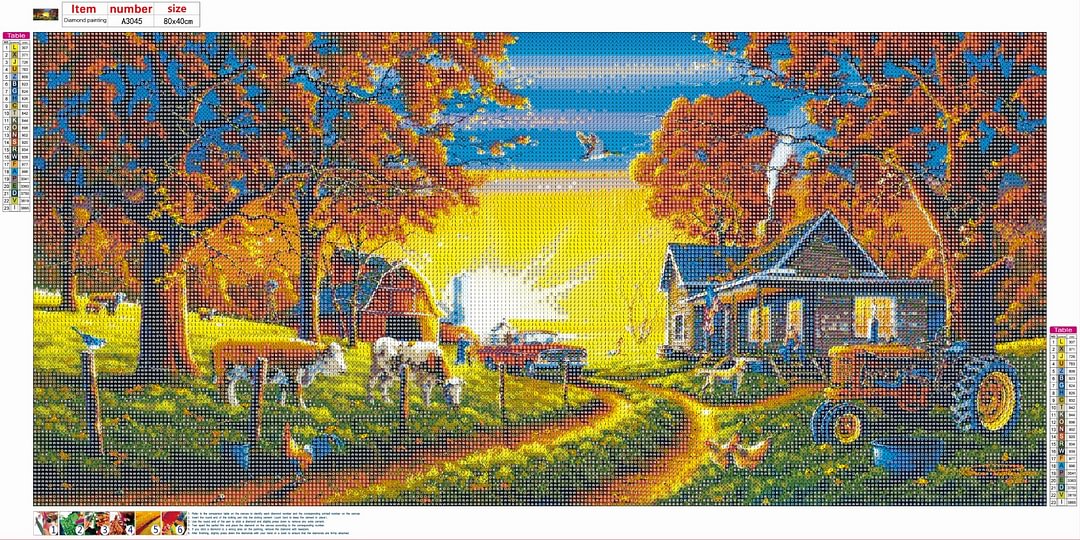 Autumn - Full Round Diamond Painting (80*40cm)