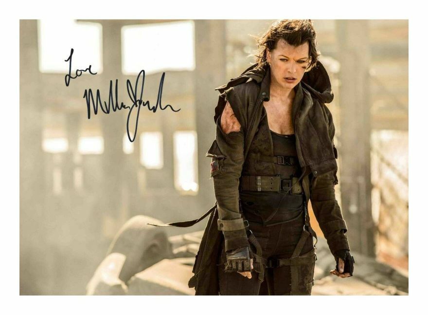 MILLA JOVOVICH - RESIDENT EVIL AUTOGRAPH SIGNED PP Photo Poster painting POSTER