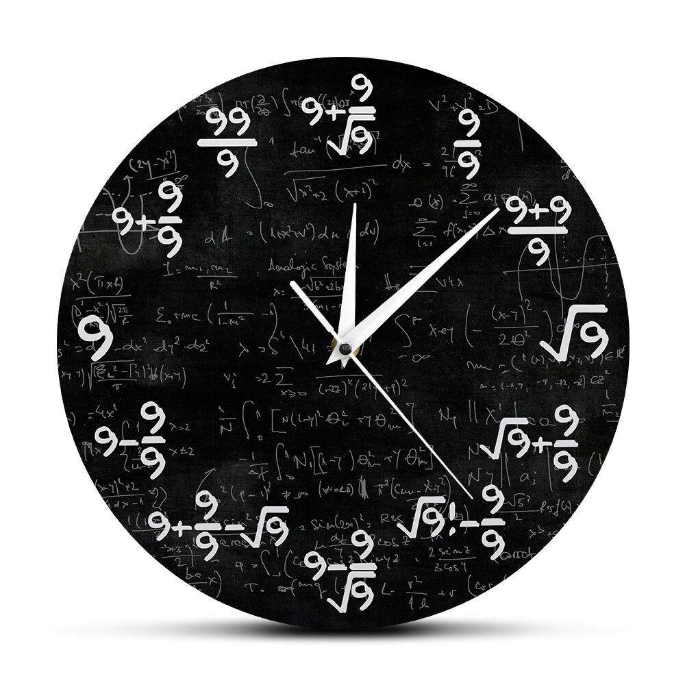 

Number 9 Math - Frameless Acrylic Wall Clock, 501 Original