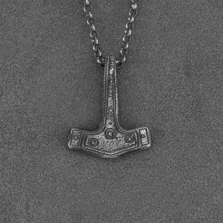 Coutureaura 999 Sterling Silver Mjolnir Necklace