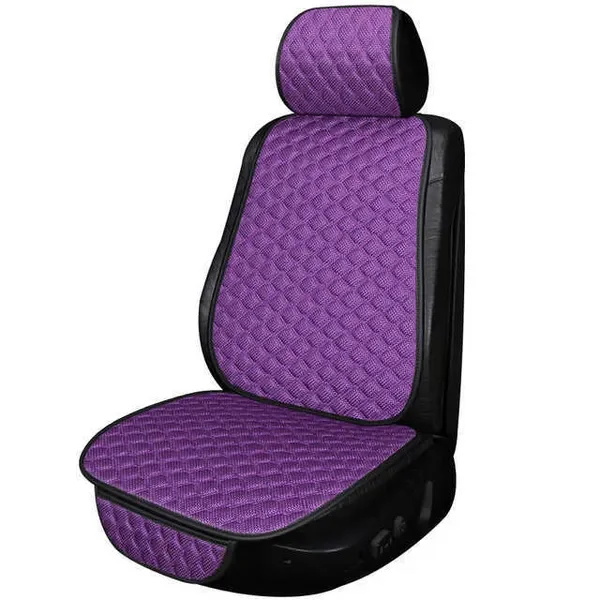 New 3 pcs (Pad Headrest Pad) Cover Linen Front Seat Mat for Car Interior Truck Suv Van