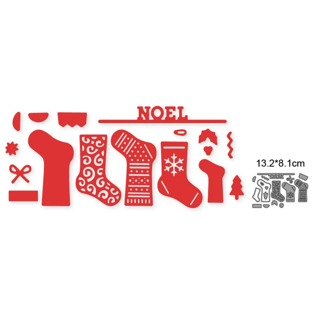 Customized Dies Christmas Snowflake Deer Socks Metal Cutting Dies Scrapbooking Dies For DIY Craft Paper Card Making Stencils Die